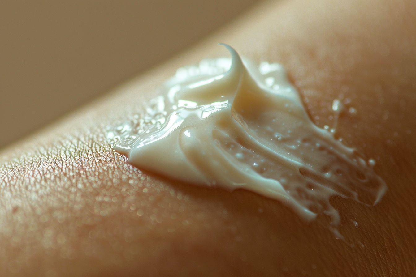 Tallow cream on skin