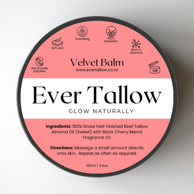 Velvet Balm: Black Cherry Merlot Tallow Balm